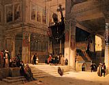 Fabius Germain Brest Followers Inside An Eastern Church painting